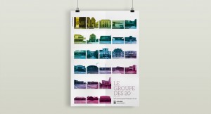 Affiche pour le groupe des 20, théâtres en rhone-alpes